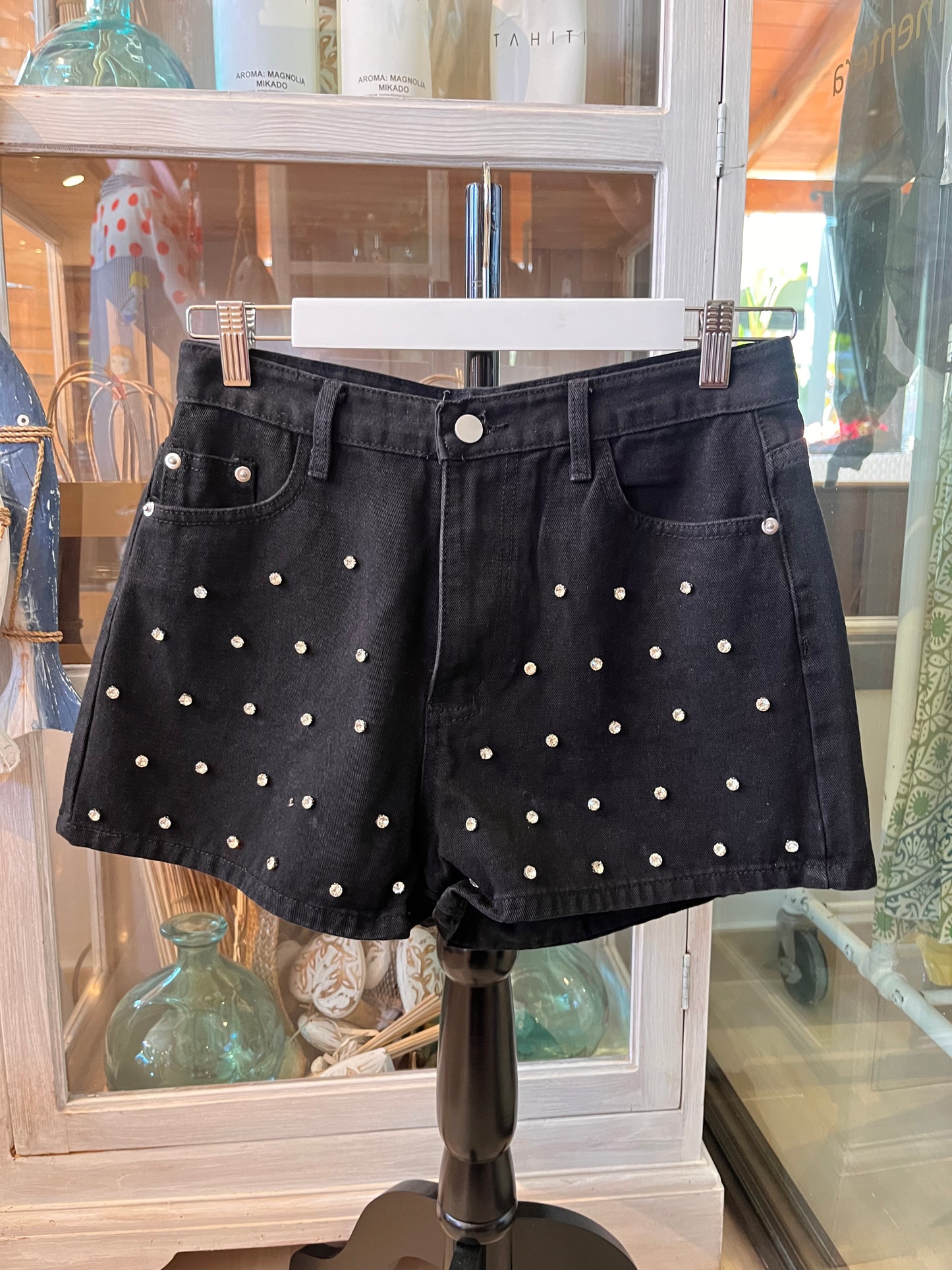 Shorts con strass