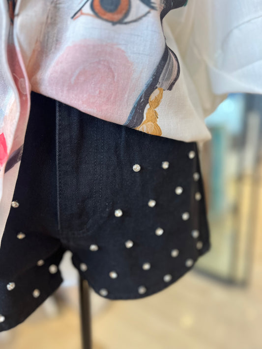 Shorts con strass